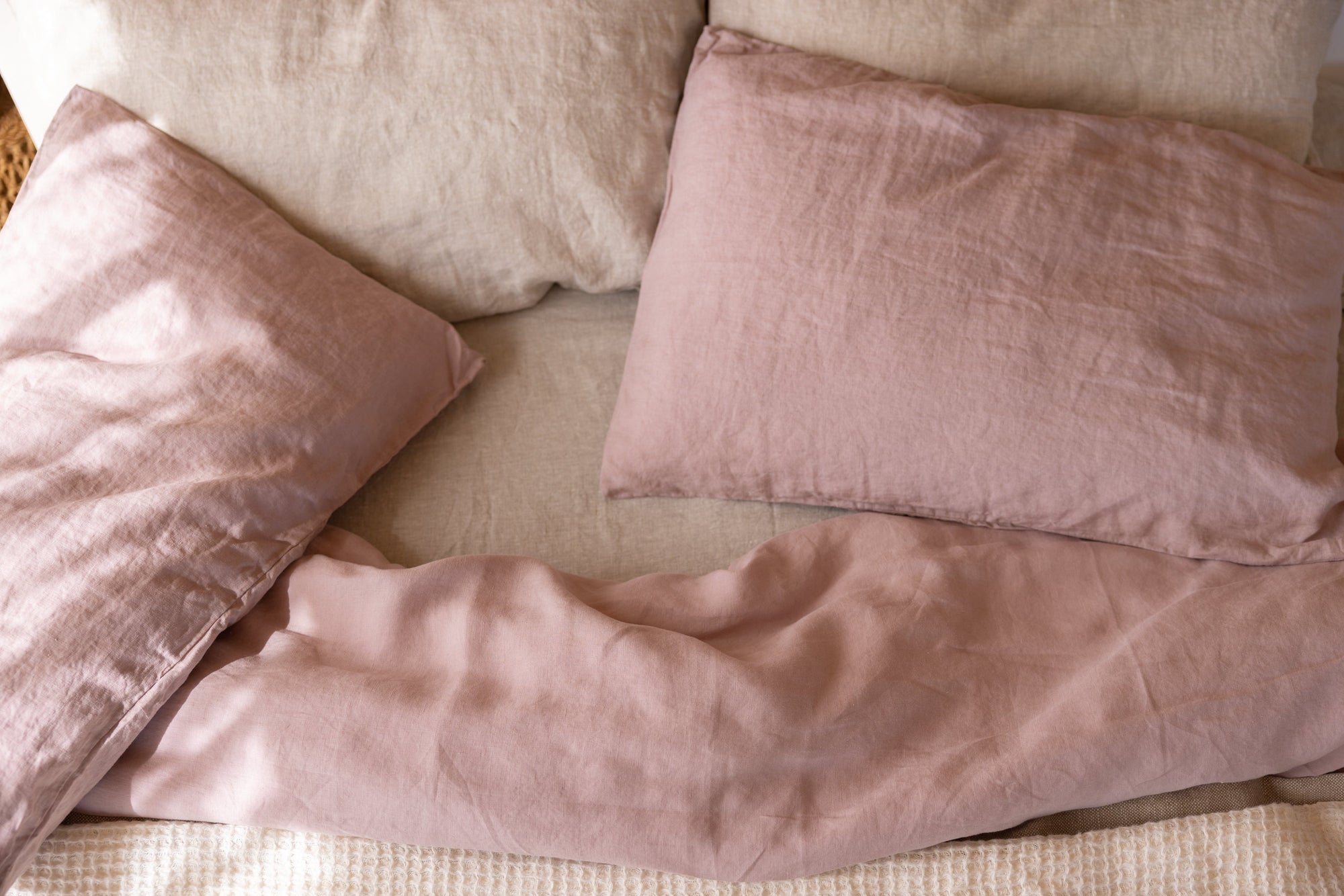 Rust linen duvet cover