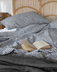 Chambray stripe and denim linen