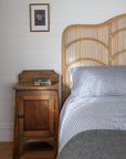 Chambray stripe and denim linen