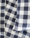 Ink grid linen duvet cover