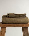 Olive Linen Fitted Sheet