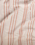 rust stripe linen sheets