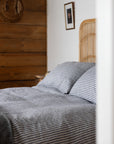 Chambray stripe and denim linen