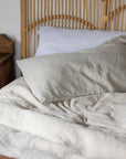 Natural linen duvet cover