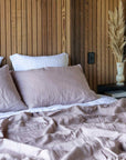Dusky Pink 100% Pure French Flax Linen Duvet Cover