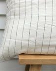 Wide Stripe 100% Pure French Flax Linen Pillowcase