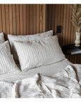 Natural Gingham 100% Pure French Flax Linen Pillowcase