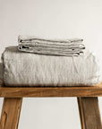 Pinstripe 100% Pure French Flax Linen Fitted Sheet