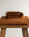 Rust 100% Pure French Flax Linen Fitted Sheet