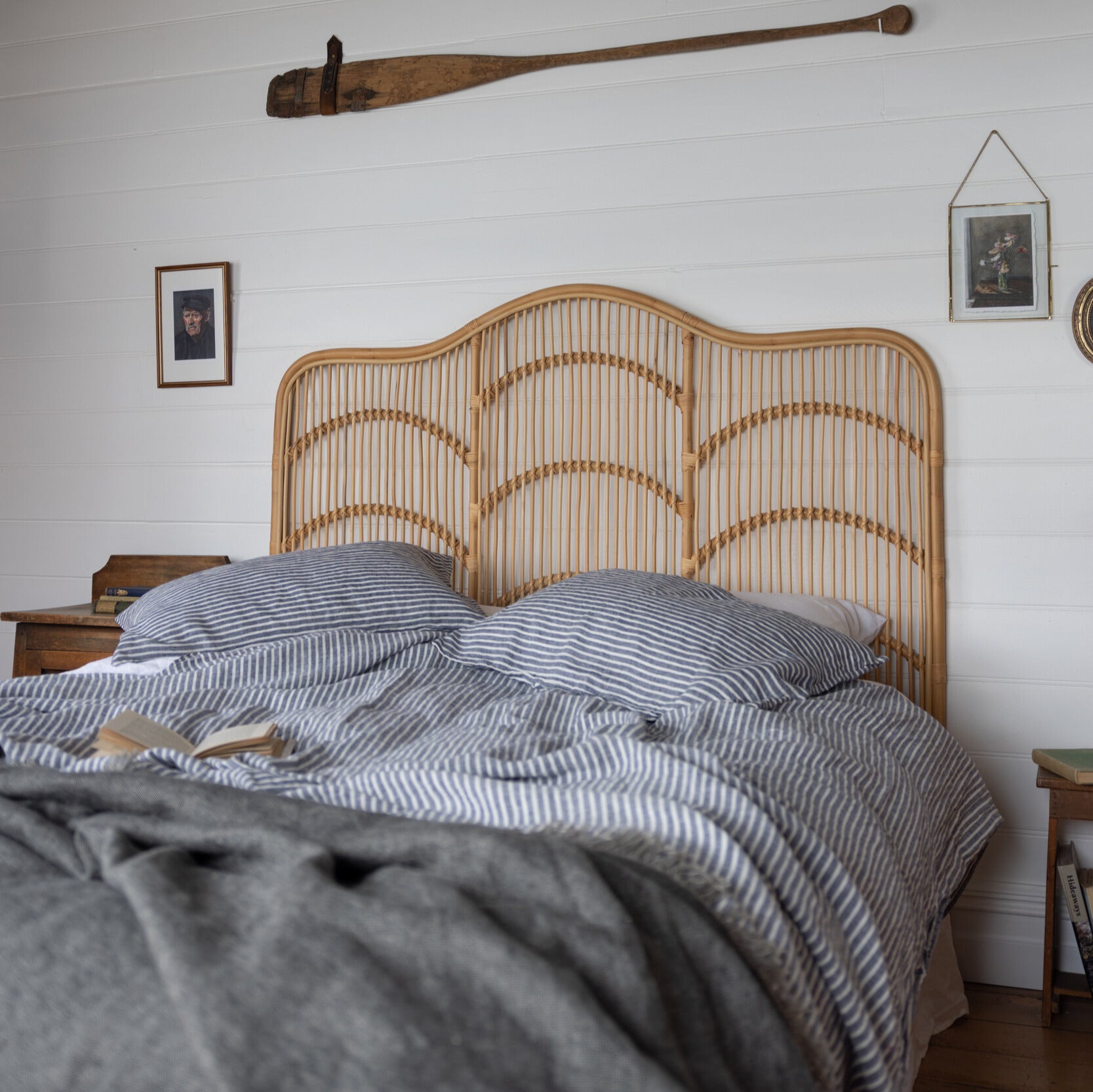 Chambray stripe linen