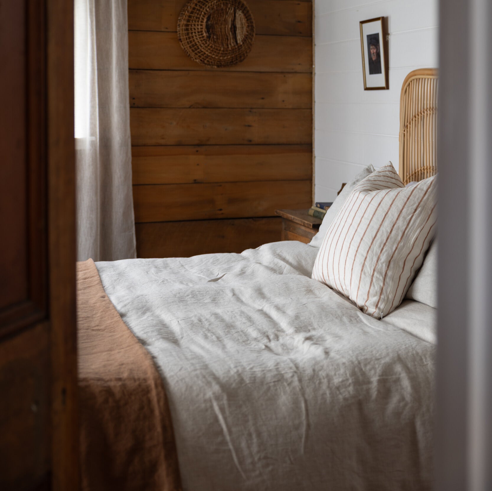 Natural linen duvet cover