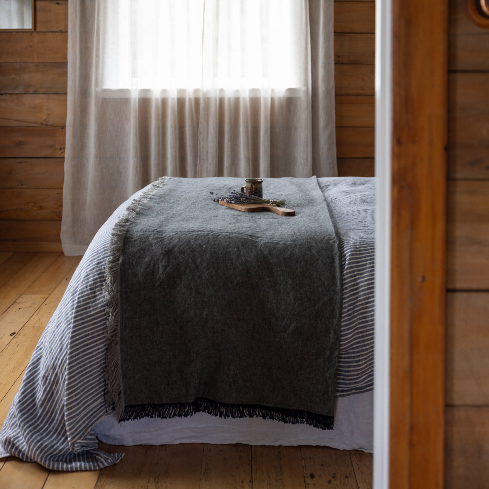 driftwood linen throw