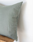 moss linen cushion cover