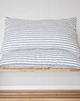 Ocean stripe linen pillowcase