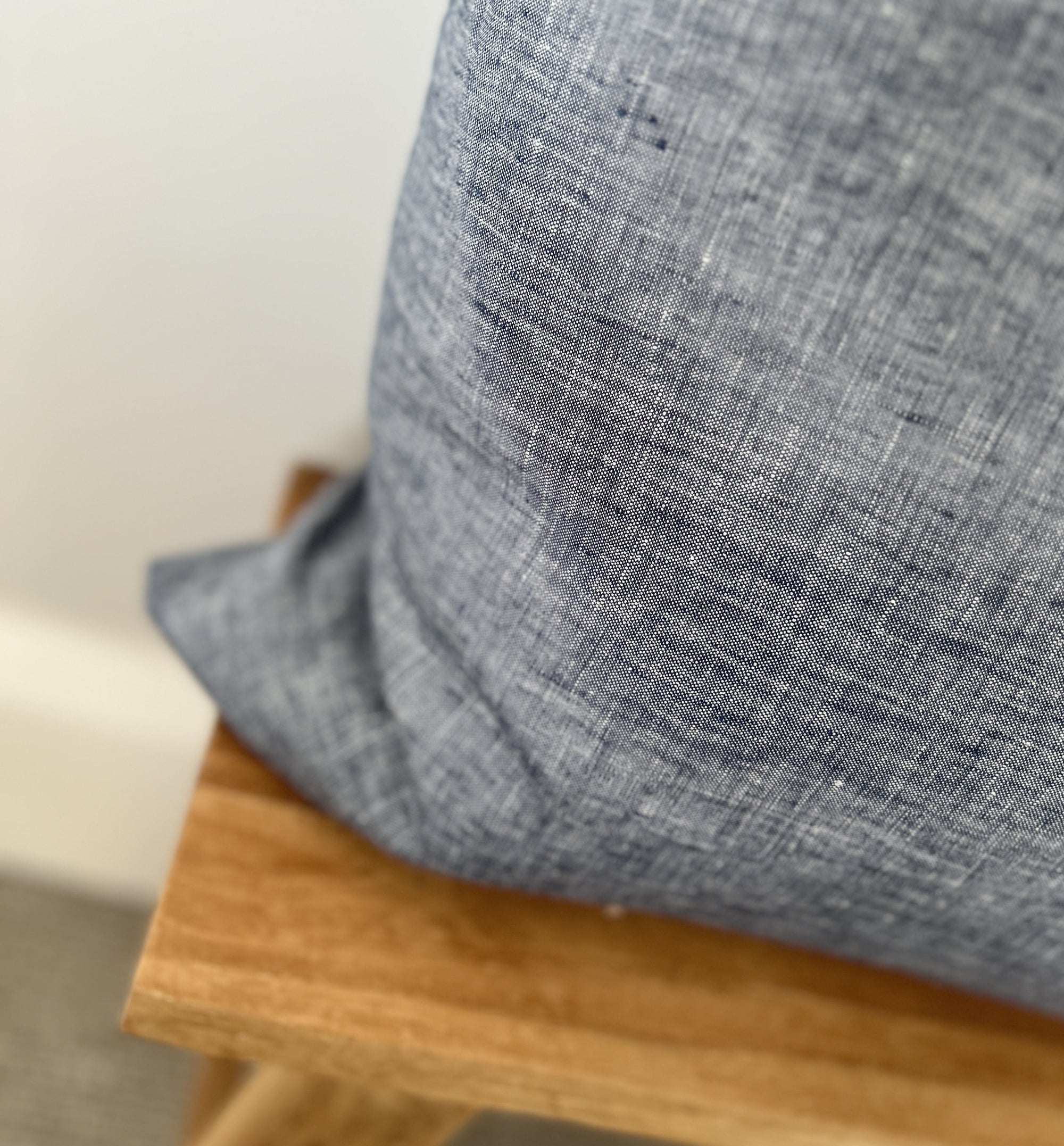 Denim linen cushion cover