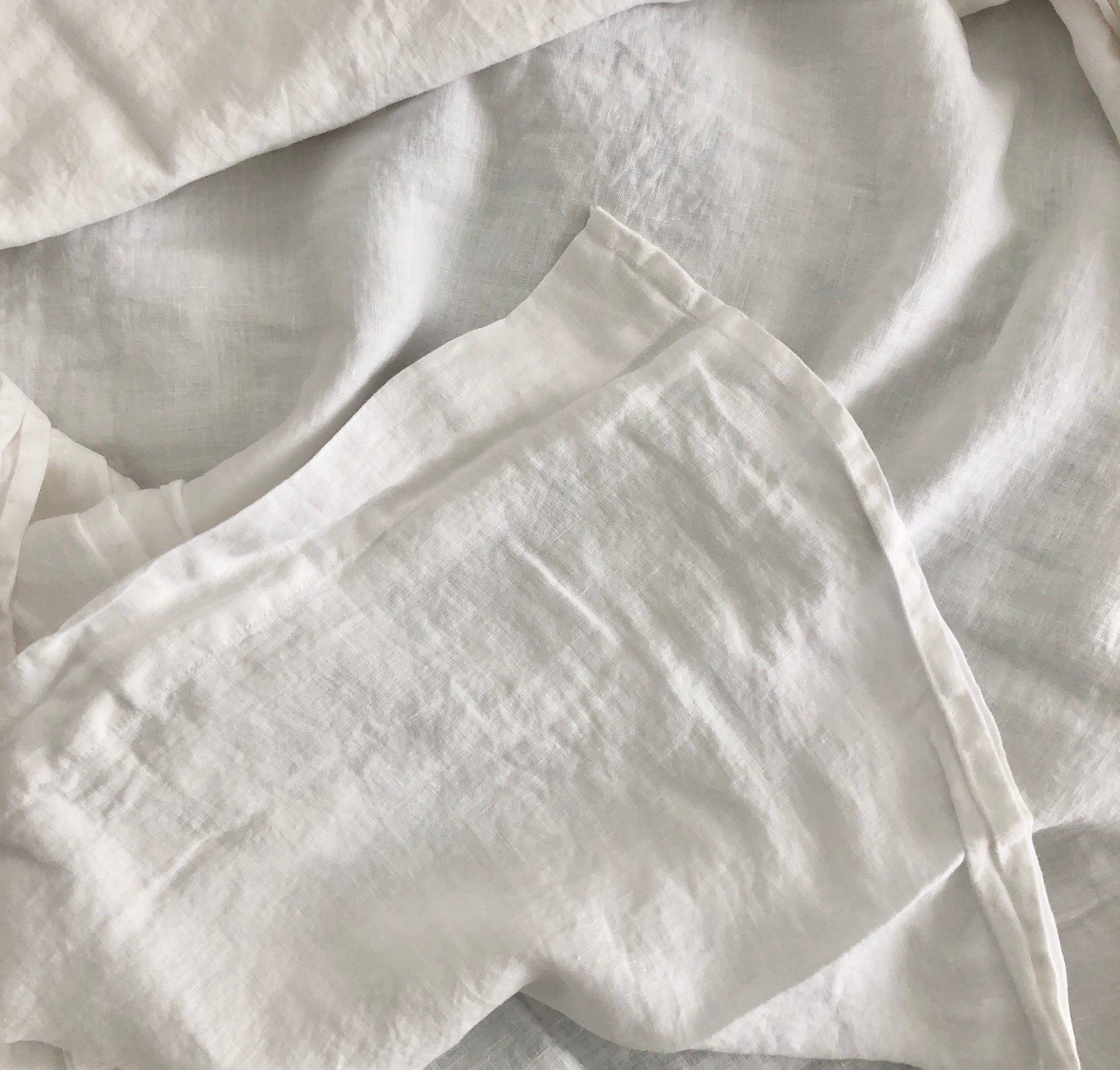 White Linen Flat Sheet - The Linen Project