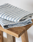 ocean stripe linen pillowcases