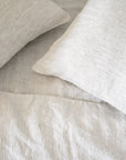 Pinstripe Linen Duvet Cover