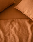 Rust Linen Duvet Cover