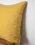 ochre linen cushion cover