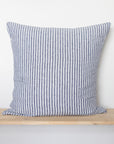Chambray Stripe Linen European Pillowcases - Pair