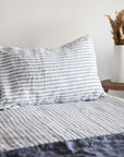 Ocean Stripe Linen Duvet Cover