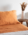 Rust Linen Duvet Cover