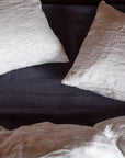 pinstripe linen pillowcases