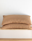 Hazelnut  linen pillowcases 