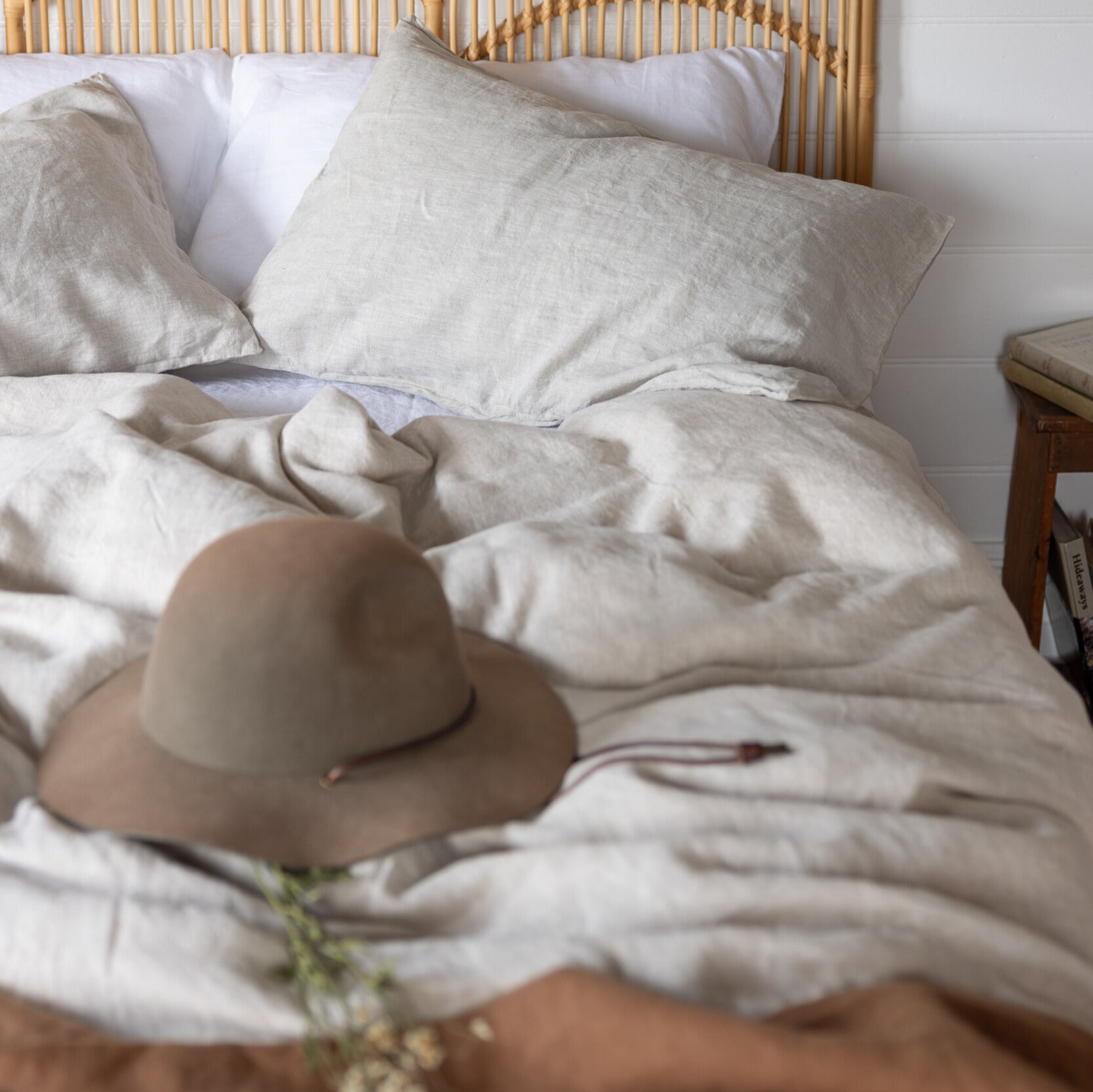 Natural linen duvet cover