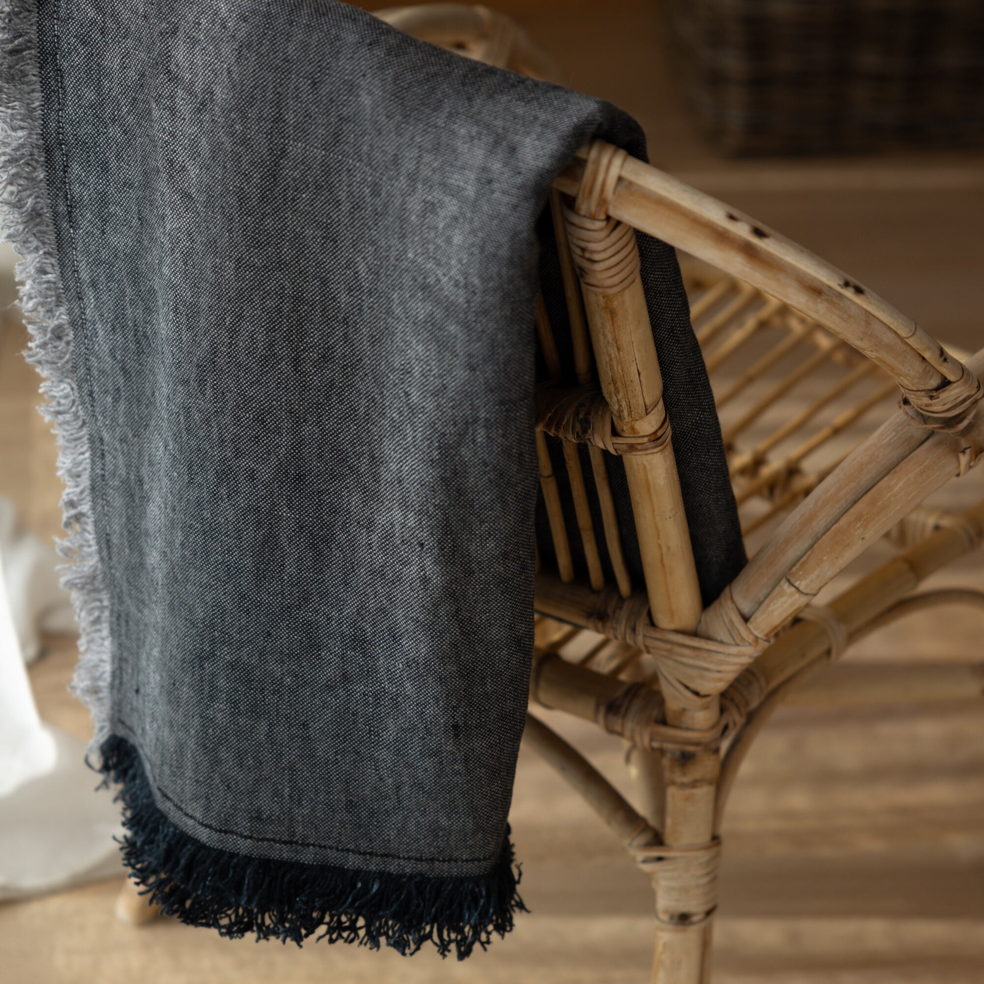 driftwood linen throw