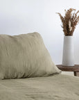 Olive Linen Duvet Cover