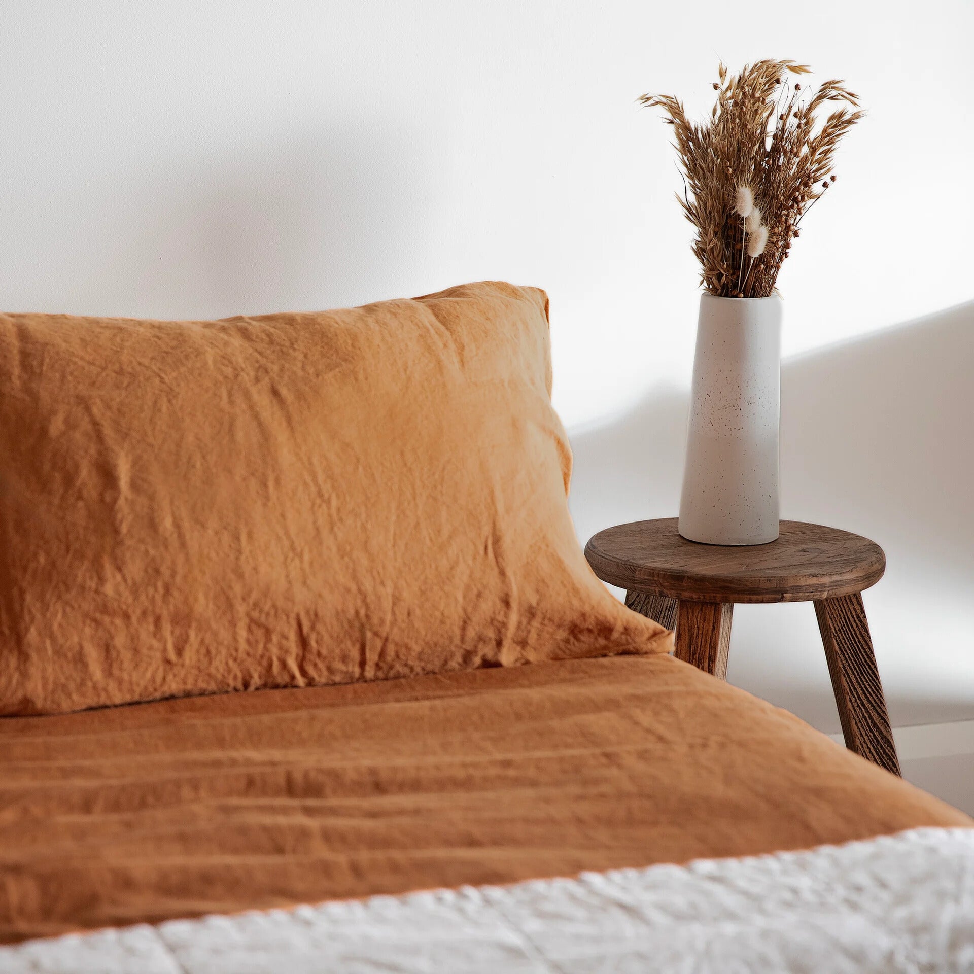 Rust Linen Duvet Cover