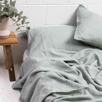 Sage Green 100% Pure French Flax Linen Duvet Cover