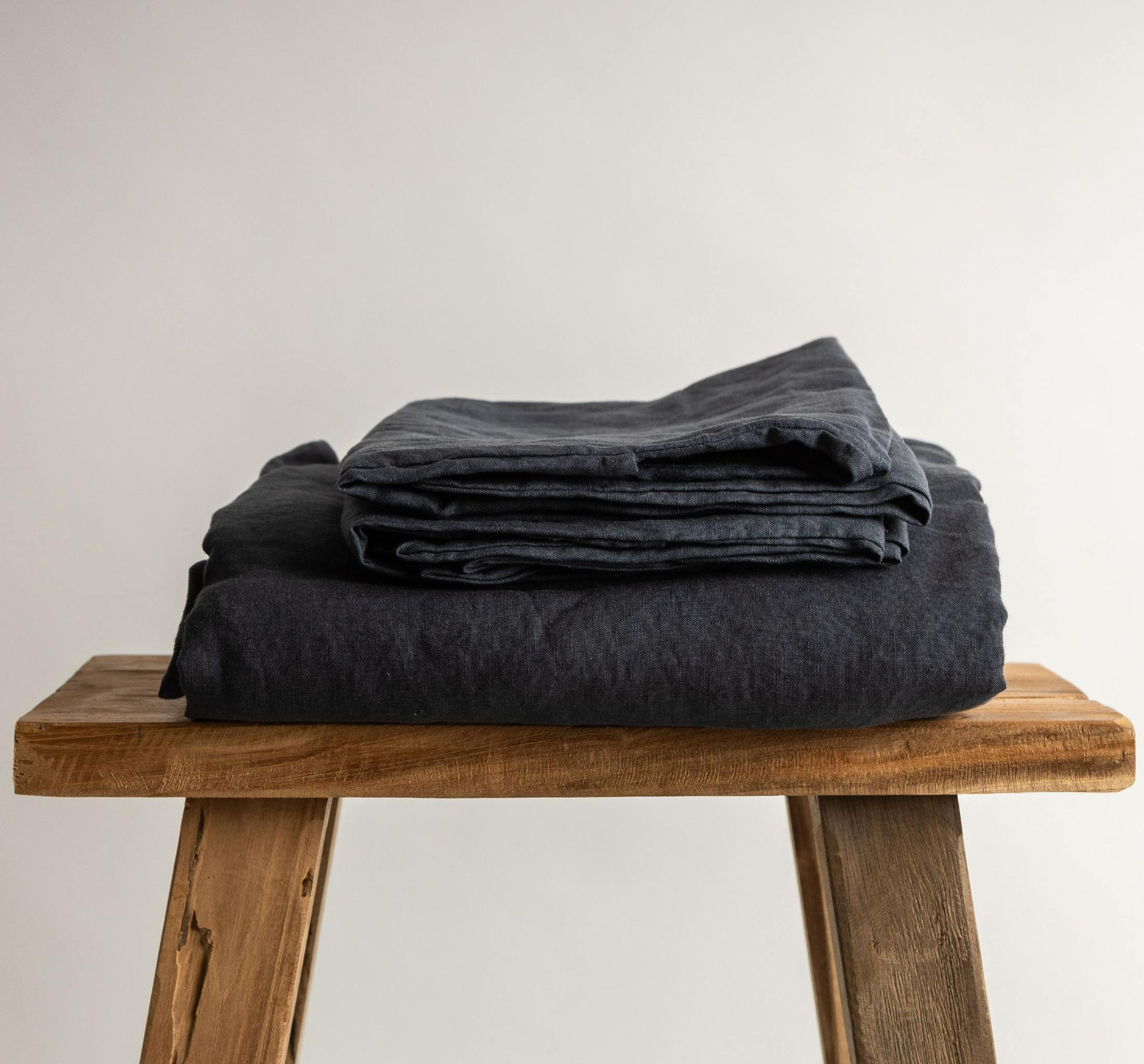 Midnight Blue 100% Pure French Flax Linen Flat Sheet