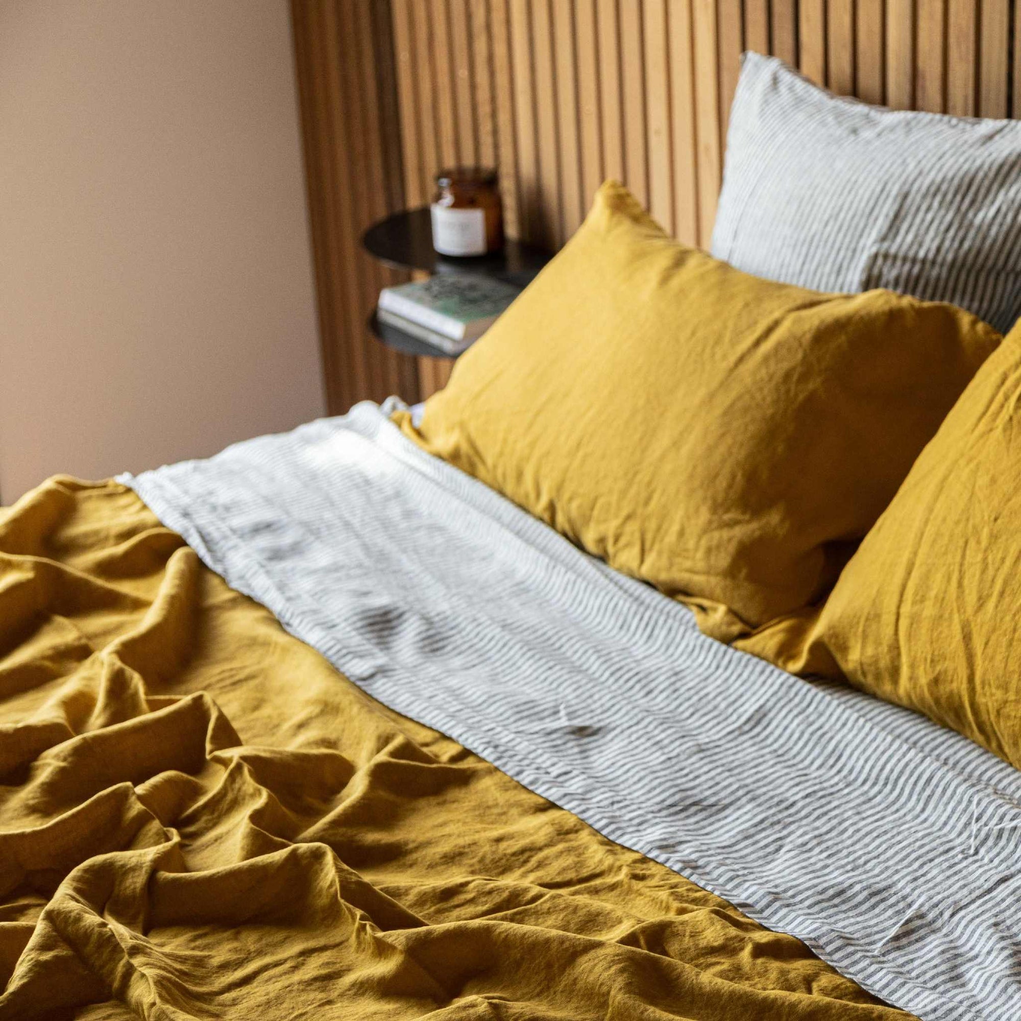 Mustard 100% Pure French Flax Linen Pillowcase