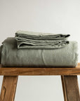 Sage Green 100% Pure French Flax Linen Flat Sheet