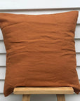 Rust 100% Pure French Flax Linen Pillowcase