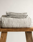 Pinstripe 100% Pure French Flax Linen Fitted Sheet