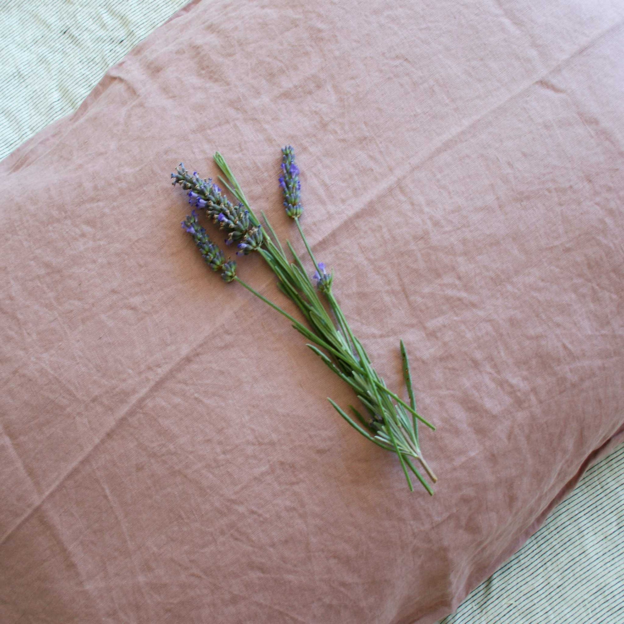 Dusky Pink 100% Pure French Flax Linen Pillowcase